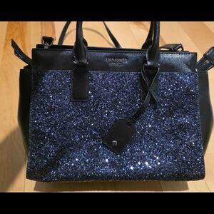Kate Spade Black and Blue Sparkle Satchel